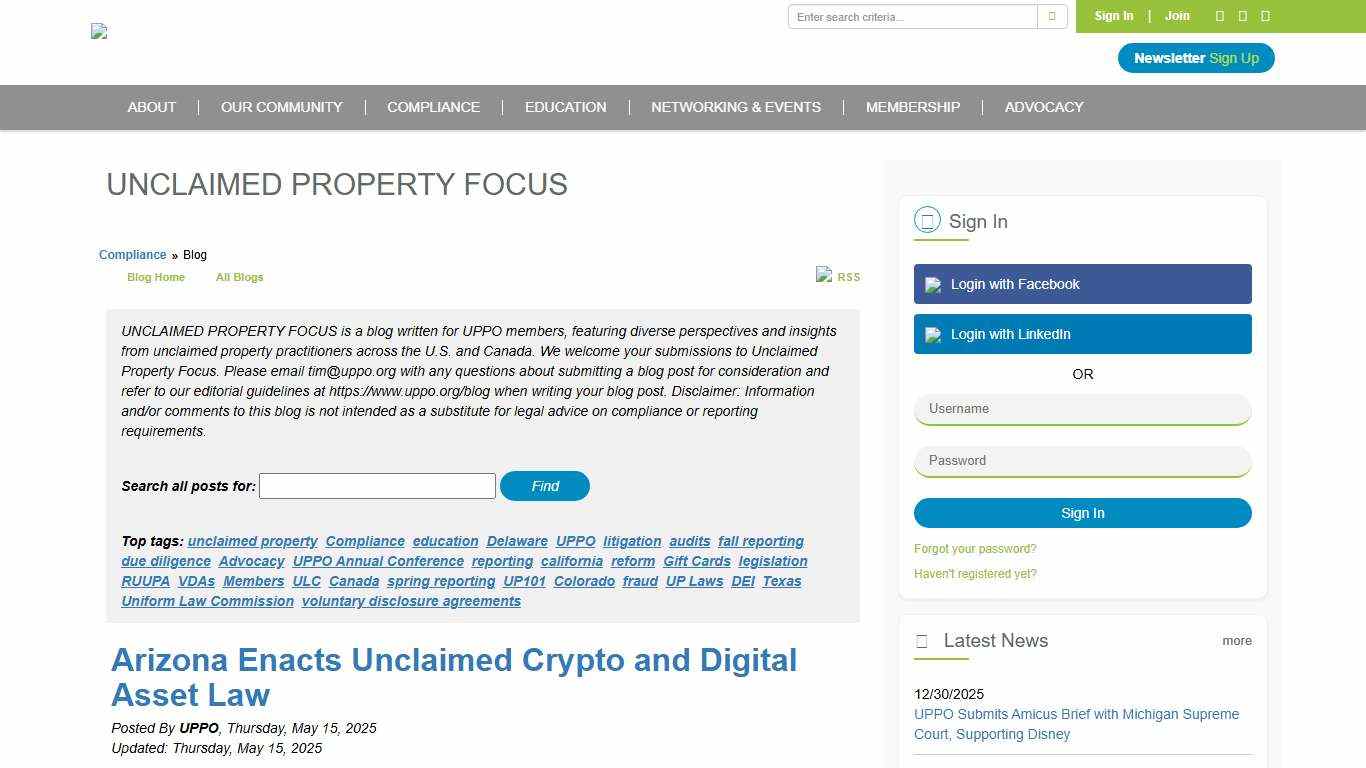 Unclaimed Property Focus - Unclaimed Property Professionals Organization